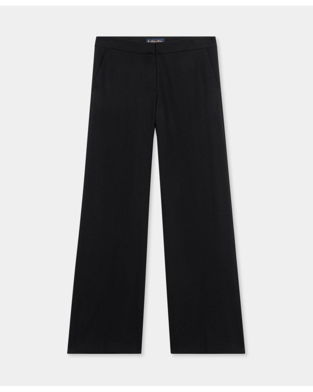 Brooks Brothers Black Wide-Leg Virgin Wool Pants
