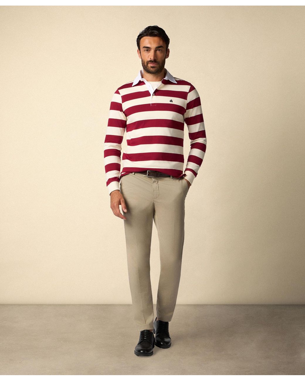 Brooks Brothers Red Striped Jersey Rugby Polo for men