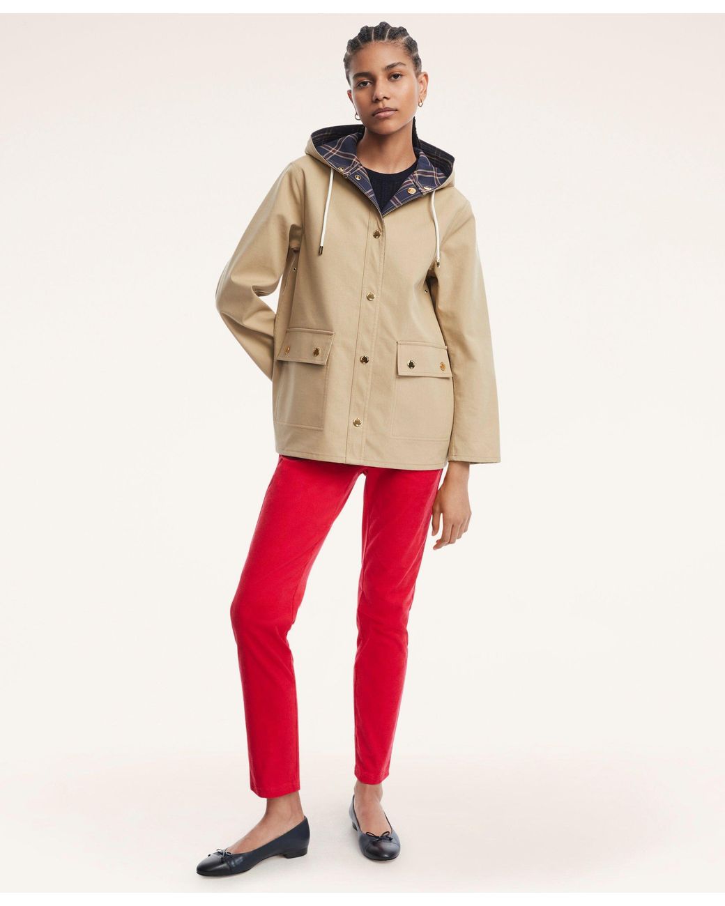Brooks Brothers Reversible Hooded 