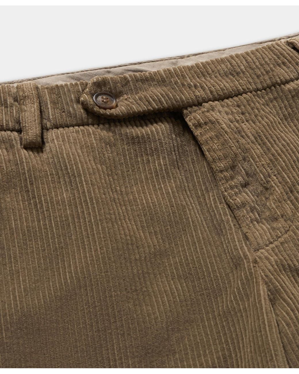 Brooks Brothers Green Regular Fit Cotton Corduroy Chino for men