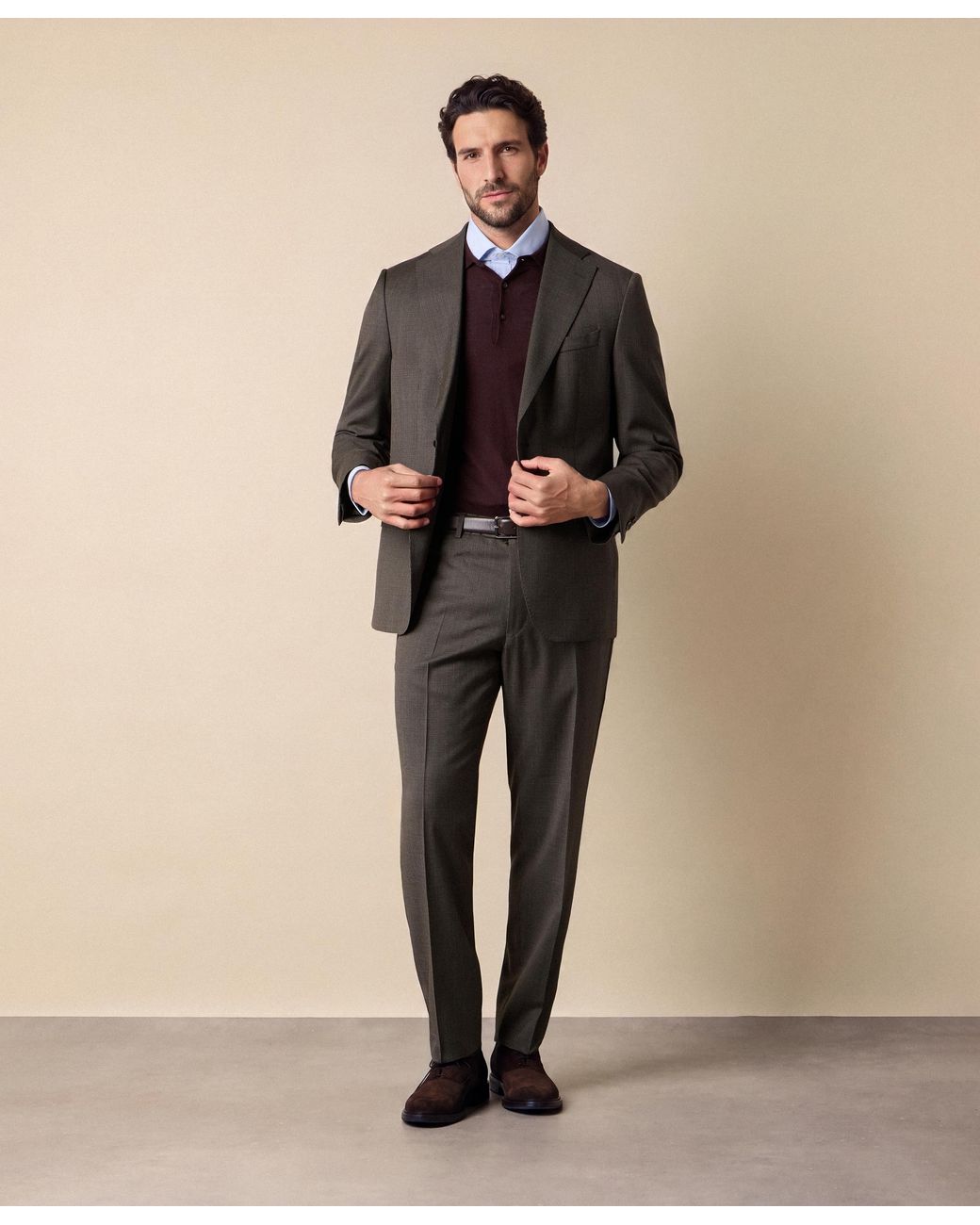 Brooks Brothers Gray Pied De Poule Suit for men