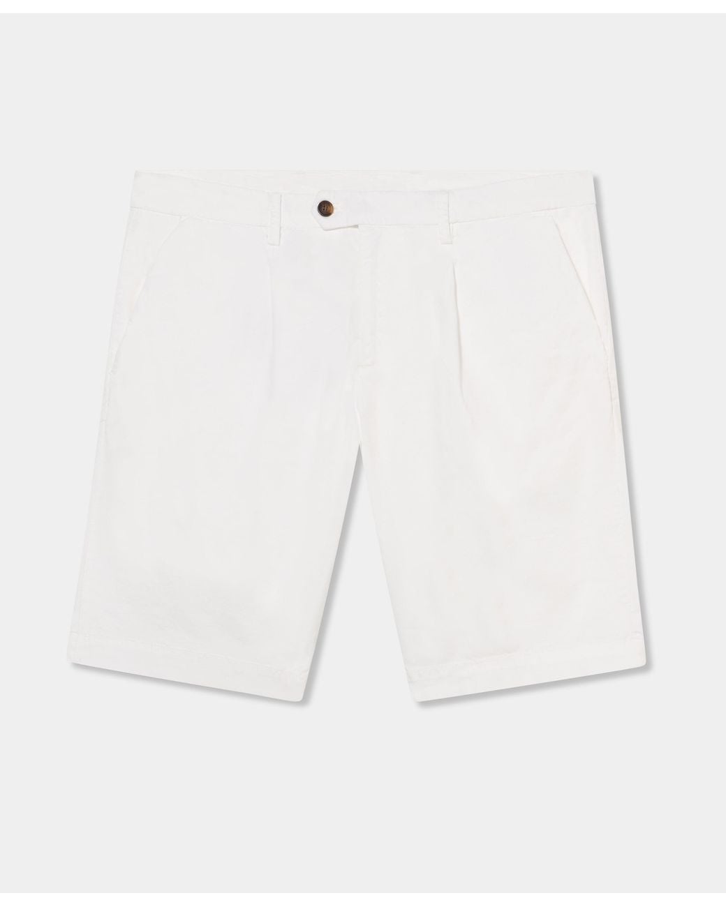 Brooks Brothers White Classic Cotton Shorts for men