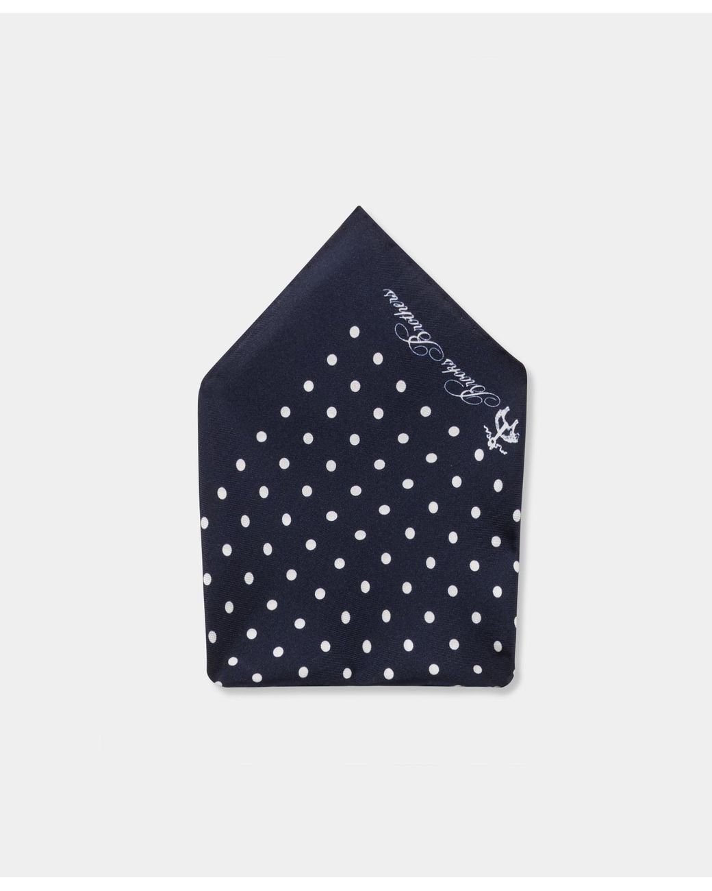 Brooks Brothers Blue Polka Dot Silk Pochette for men