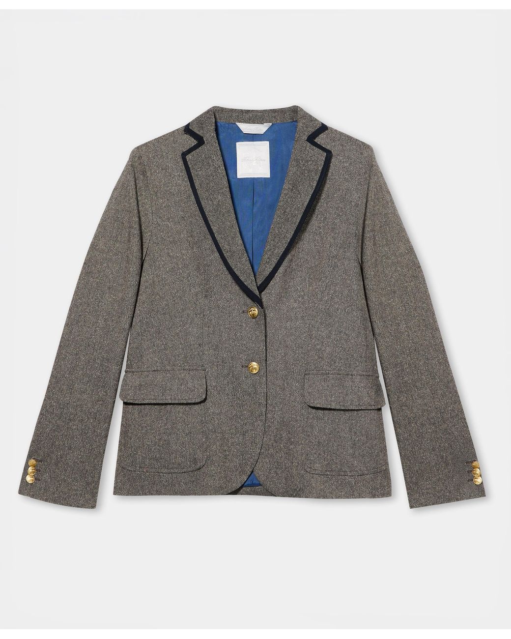Brooks Brothers Gray Knickerbocker Blazer With Buttons