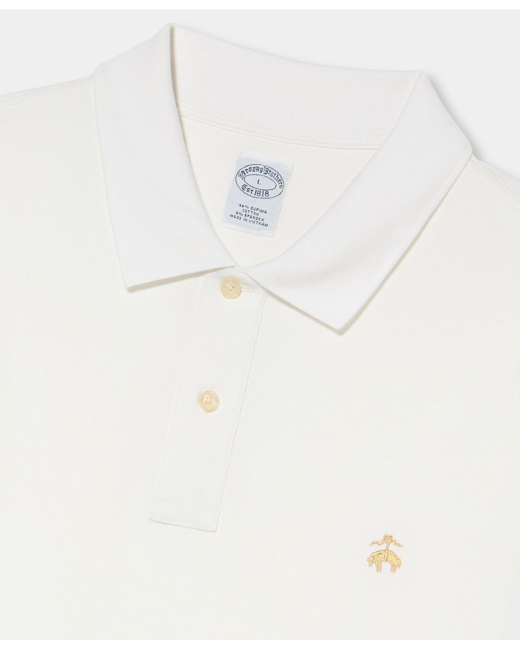 Brooks Brothers White Polo With Logo for men