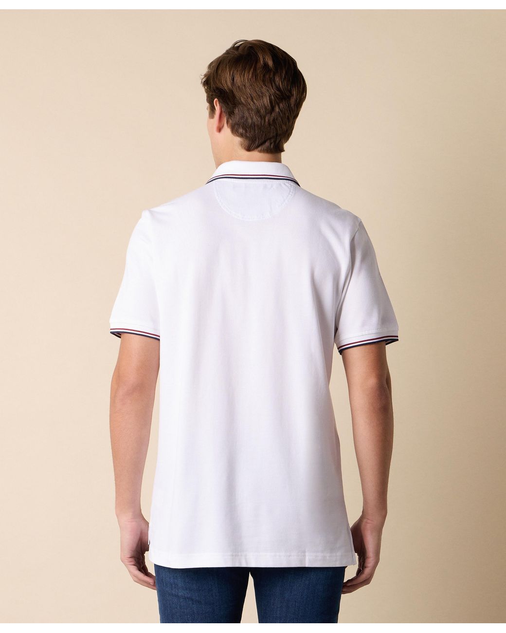 Brooks Brothers White Golden Fleece Stretch Cotton Pique Tennis Polo for men