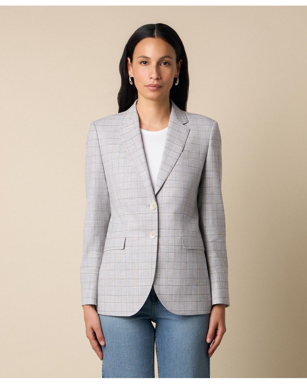 Brooks Brothers Gray Glen Plaid Cotton Blazer