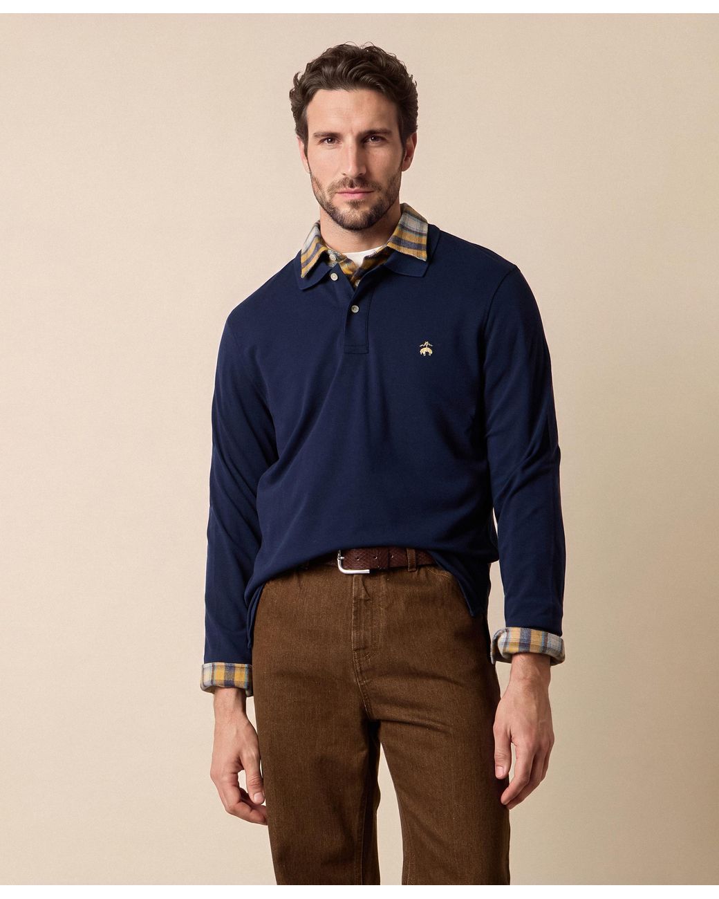 Brooks Brothers Blue Polo With Logo for men