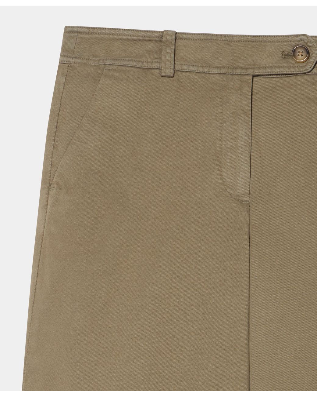 Brooks Brothers Natural Cotton Stretch Wide Leg Pant