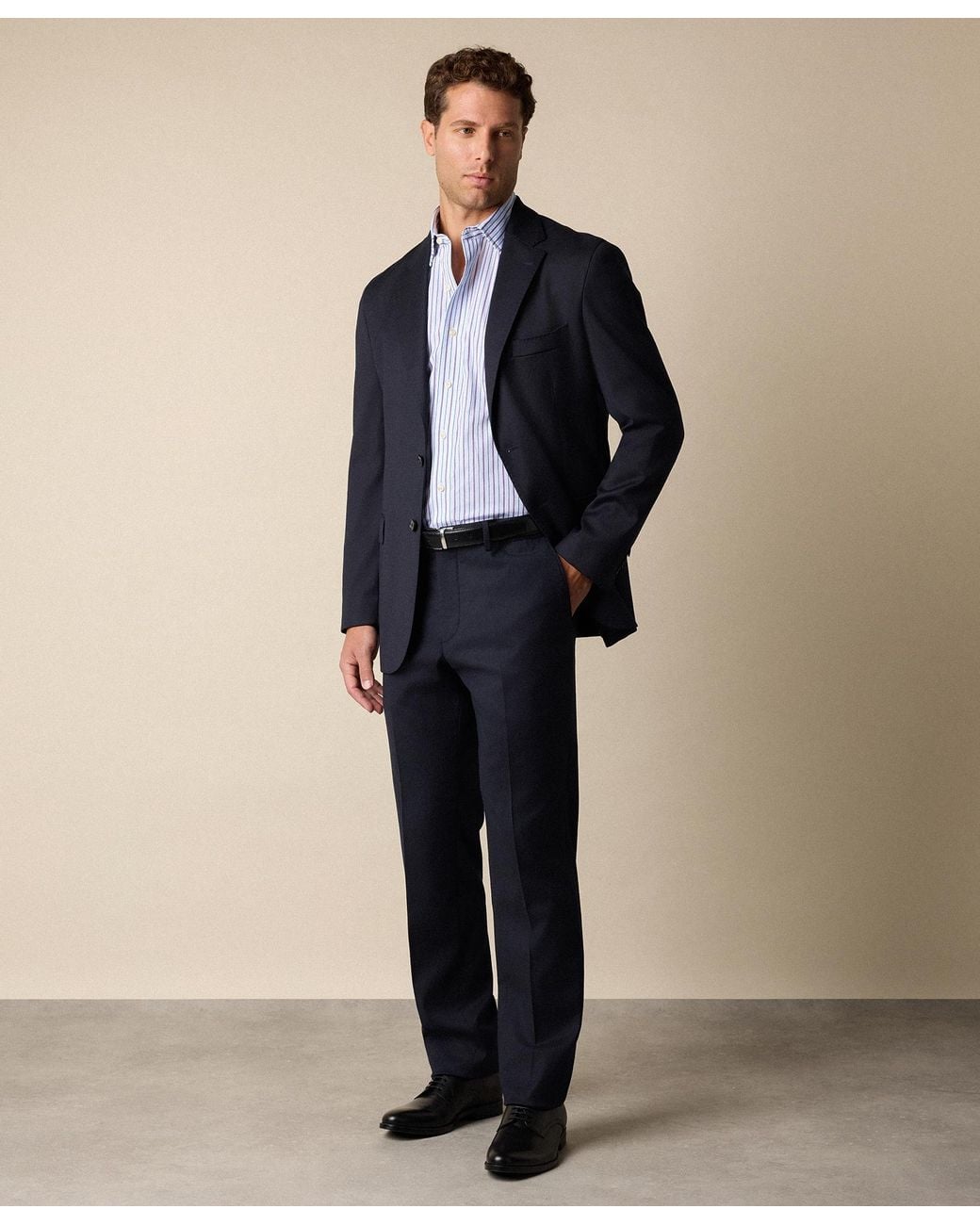Brooks Brothers Blue Virgin Wool Blend Trousers for men