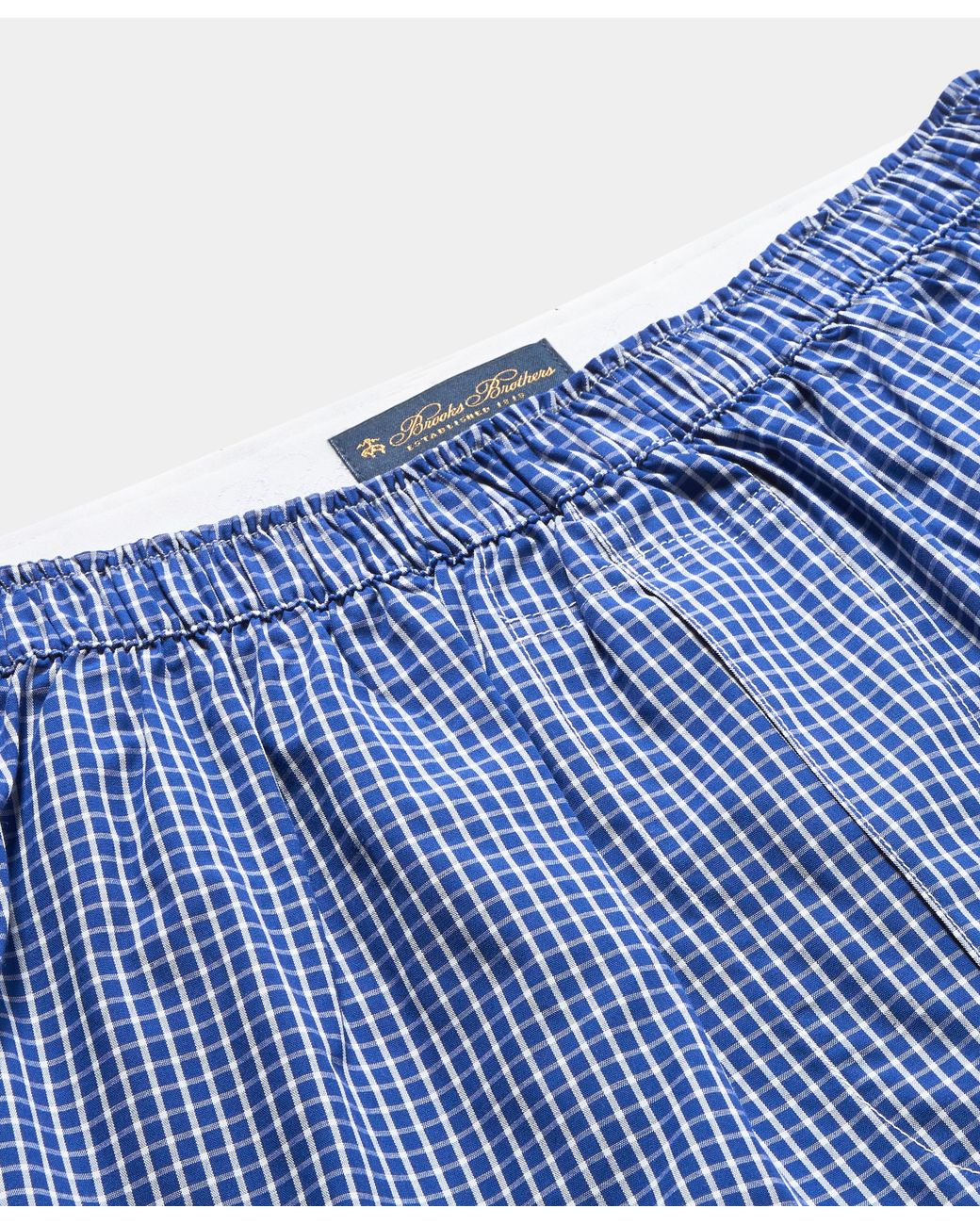 Brooks Brothers Blue Micro Check Boxer for men