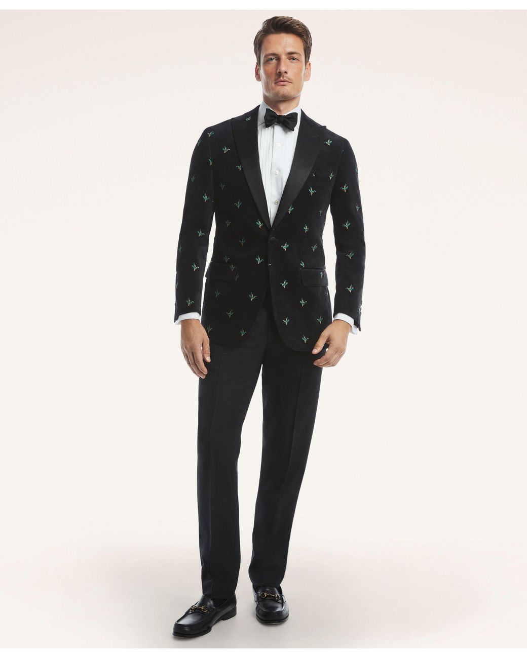 Brooks Brothers Regent Regularfit Velvet Duck Embroidered Tuxedo