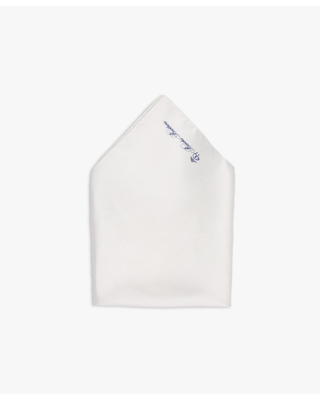 Brooks Brothers White Silk Pocket Square for men