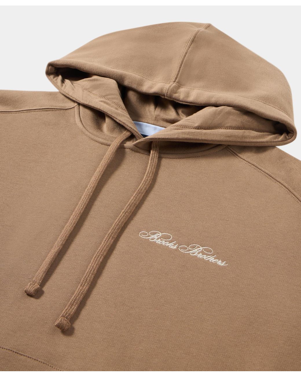 Brooks Brothers Natural Cotton Hoodie With Embroidered Logo for men