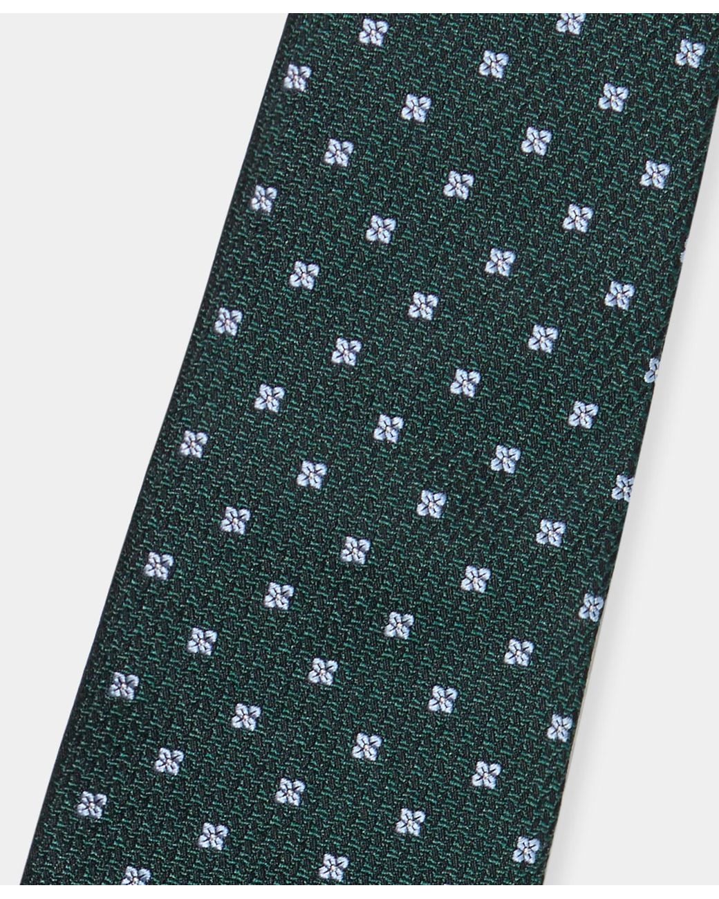 Brooks Brothers Green Micro Floral Silk Tie for men