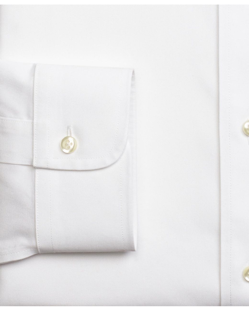 Brooks Brothers White Regular Fit Non-Iron Supima Oxford Pinpoint Shirt With Button Down Collar for men