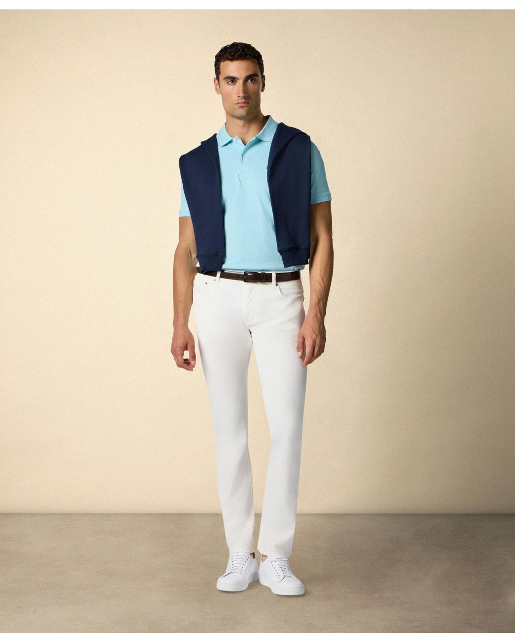 Brooks Brothers Blue Cotton Piqué Polo for men