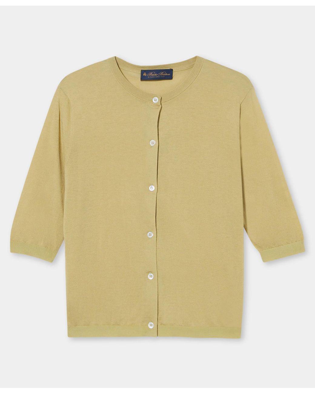 Brooks Brothers Yellow Silk Blend Cardigan