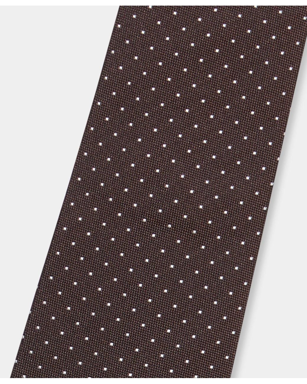 Brooks Brothers Brown Polka Dot Silk Tie for men