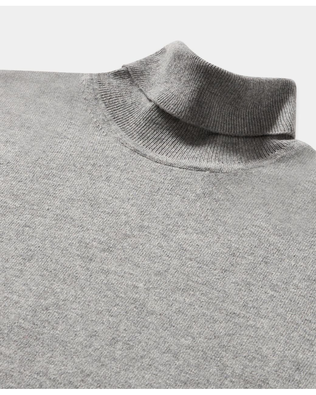 Brooks Brothers Gray Plain Cashmere Turtleneck for men