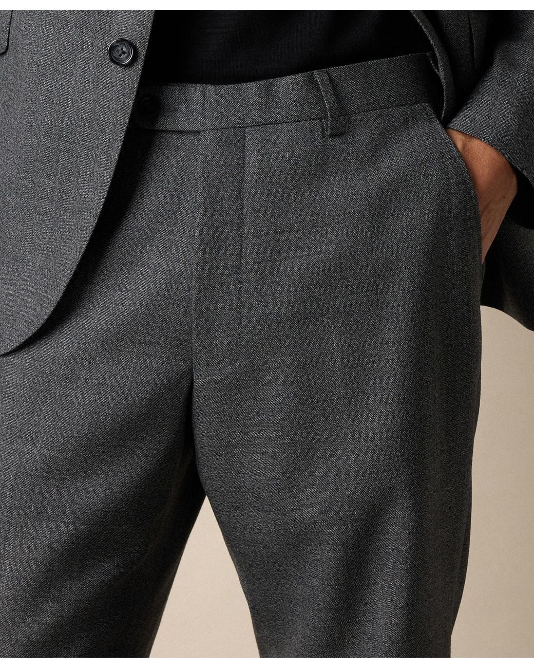 Brooks Brothers Gray Sharkskin Wool Suit for men