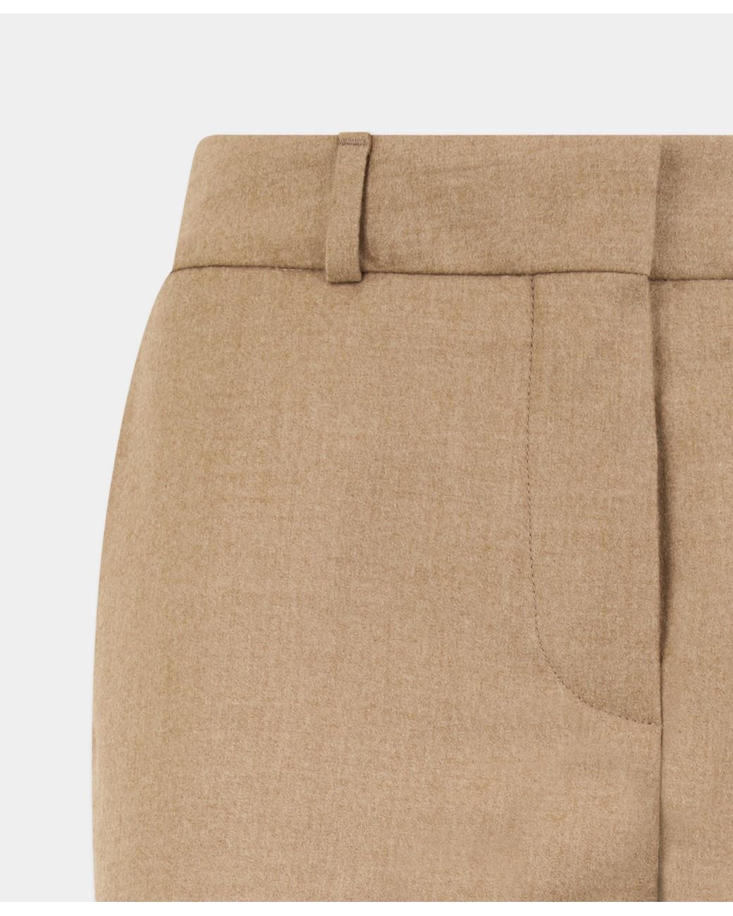 Brooks Brothers Natural Cigarette Fit Flannel Virgin Wool Trousers