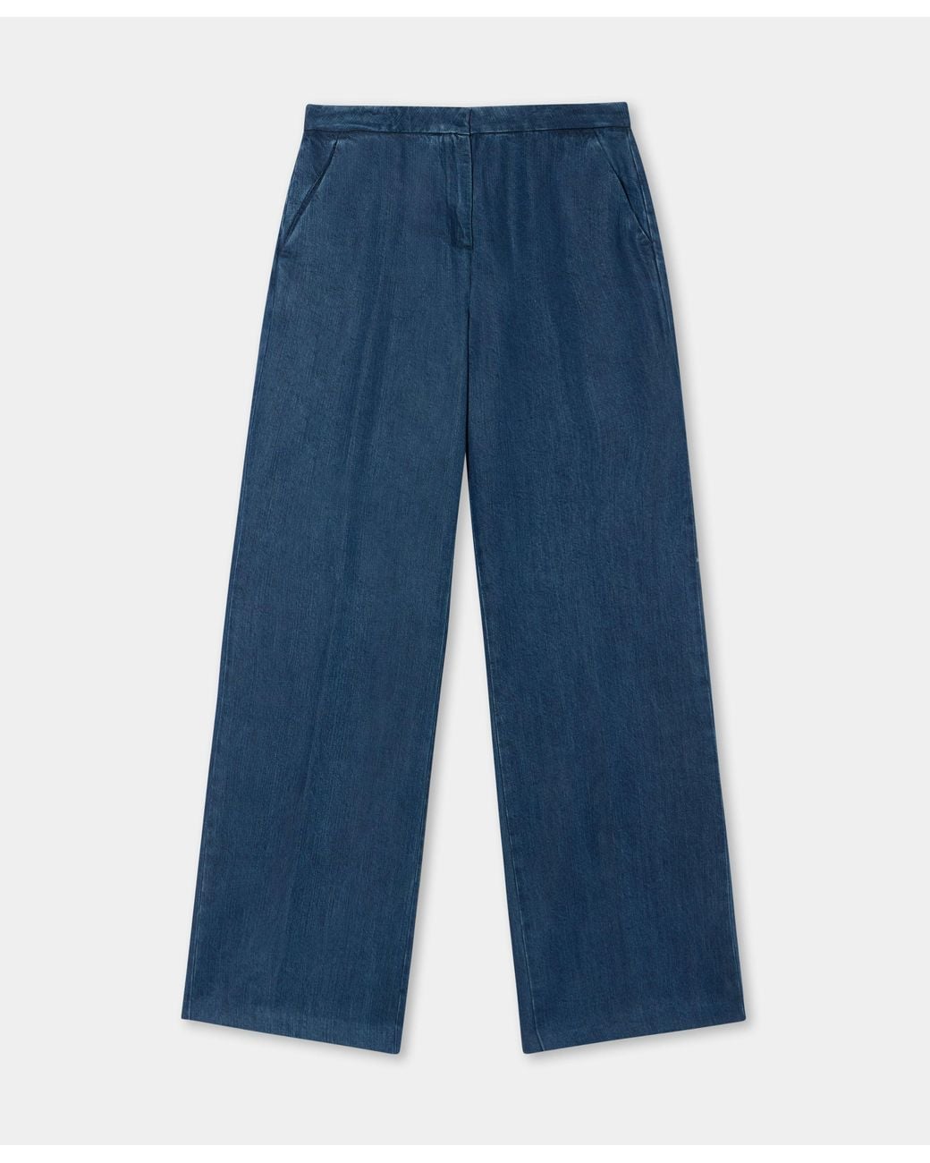 Brooks Brothers Blue Wide Leg Trousers