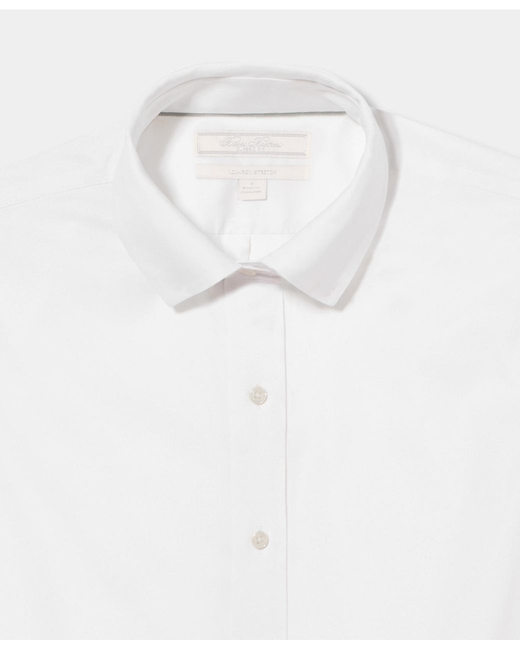 Brooks Brothers White Classic Fit Non-Iron Stretch Supima Cotton Dress Shirt