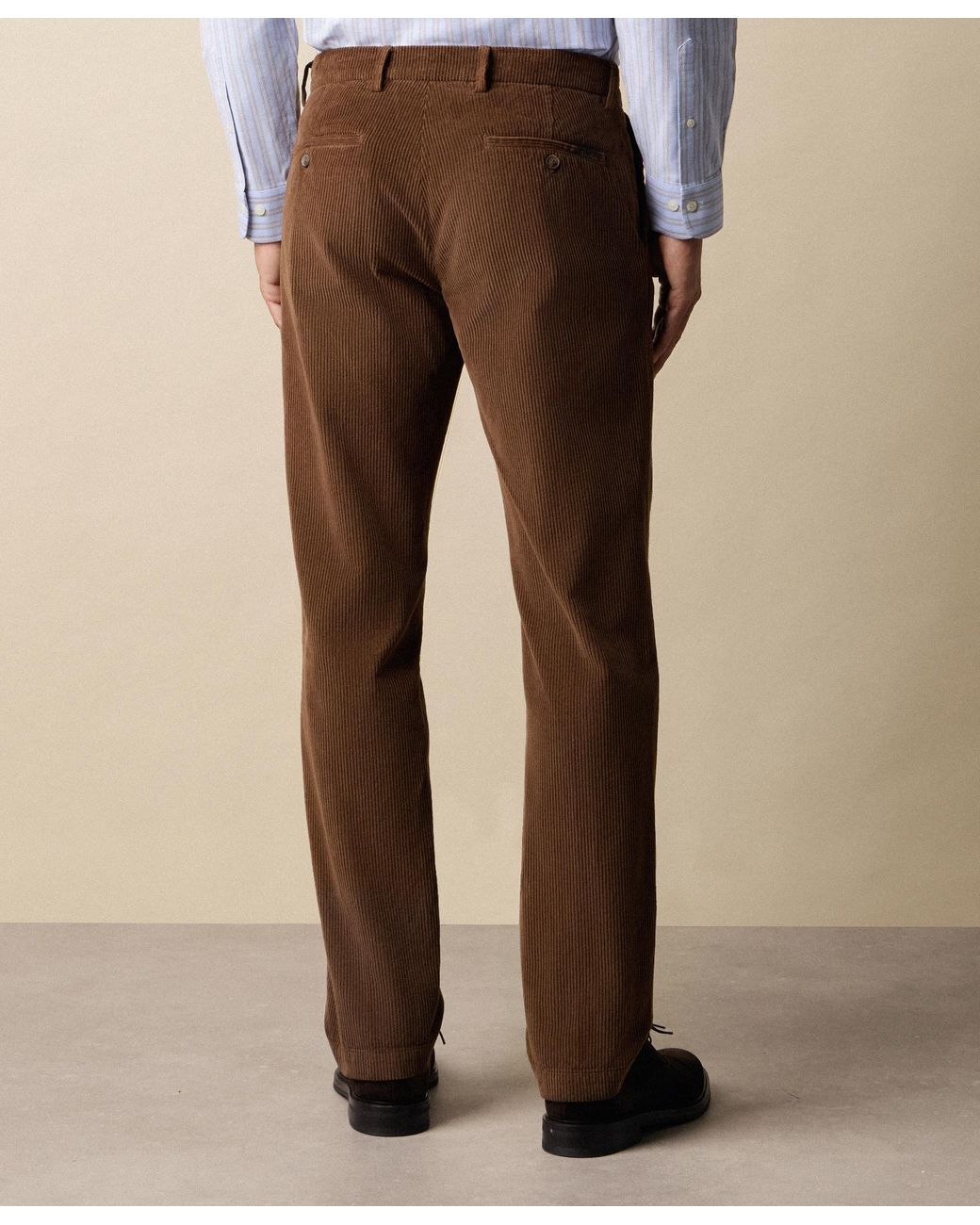 Brooks Brothers Brown Regular Fit Cotton Corduroy Chino for men