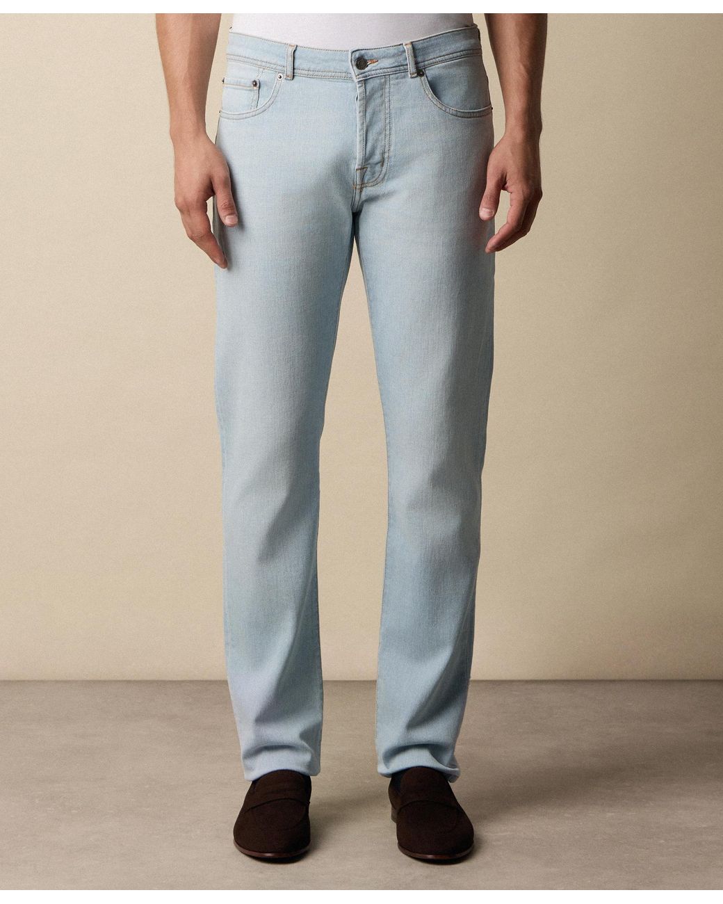 Brooks Brothers Blue 5-Pocket Denim Pants for men