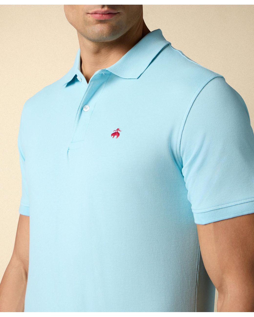 Brooks Brothers Blue Cotton Piqué Polo for men