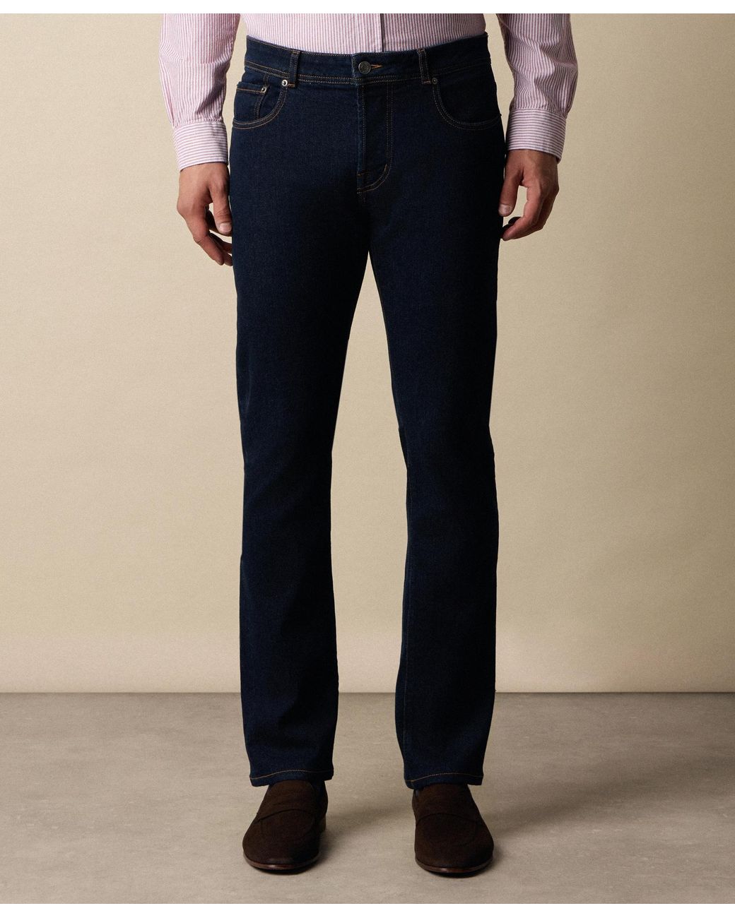 Brooks Brothers Blue 5-Pocket Denim Pants for men