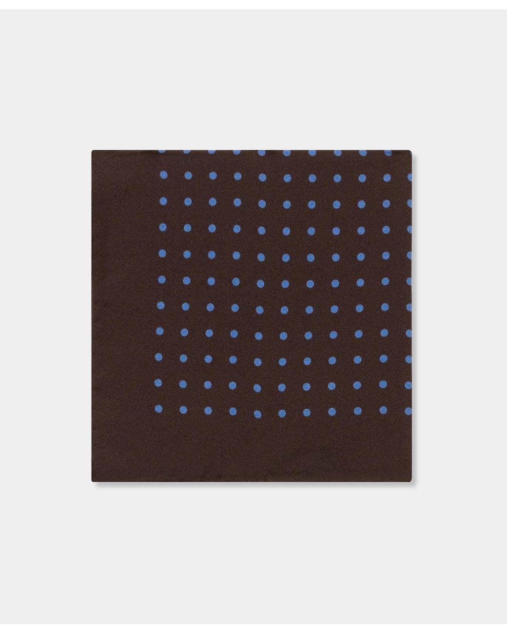 Brooks Brothers Brown Polka Dot Silk Pochette for men