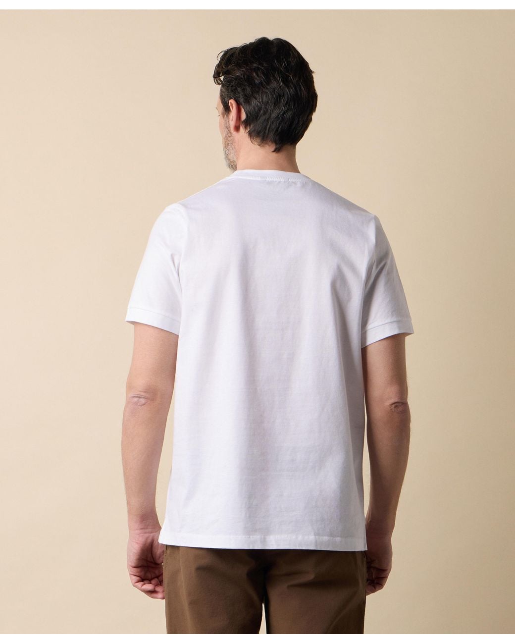 Brooks Brothers White Cotton T-Shirt for men