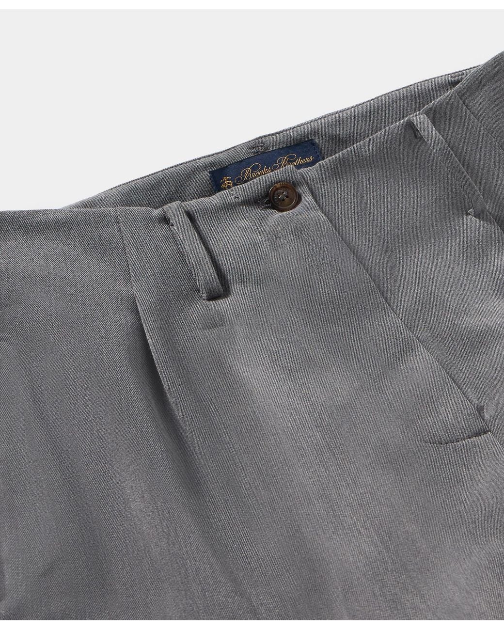 Brooks Brothers Gray Wide-Leg Pleated Pants