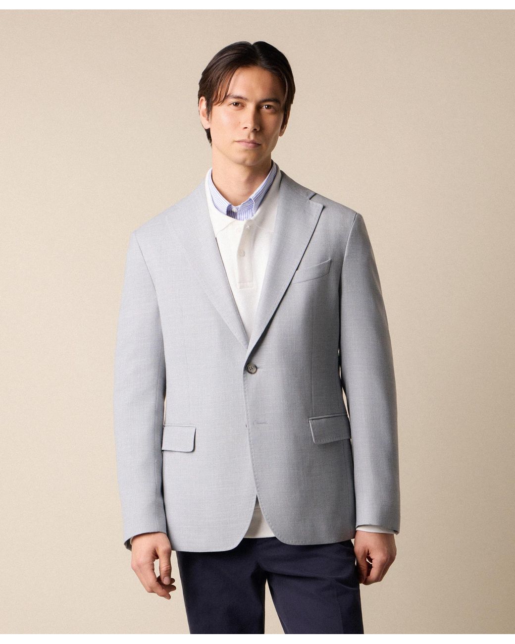 Brooks Brothers Blue Basket Weave Blazer for men