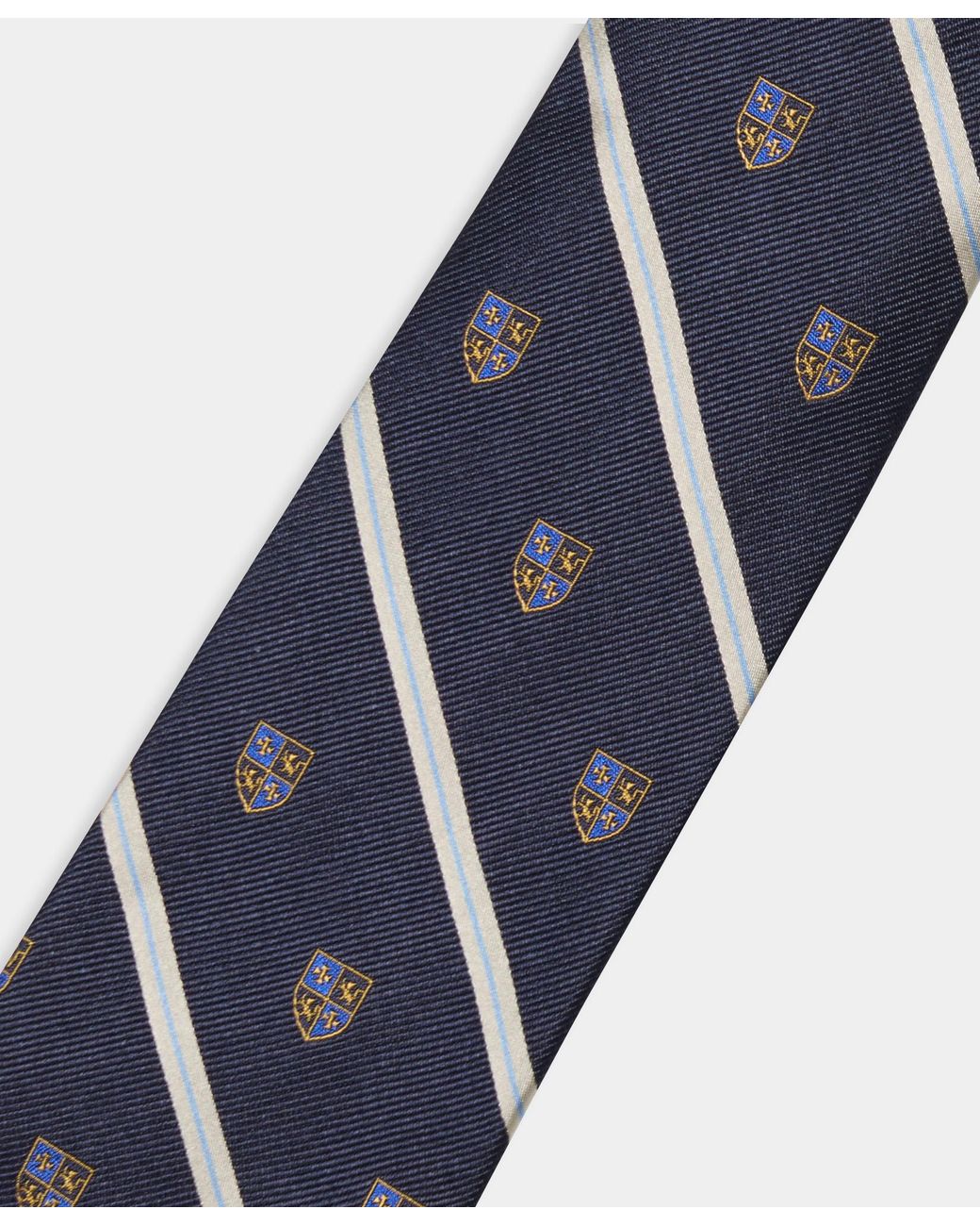 Brooks Brothers Blue Regimental Shield Silk Tie for men