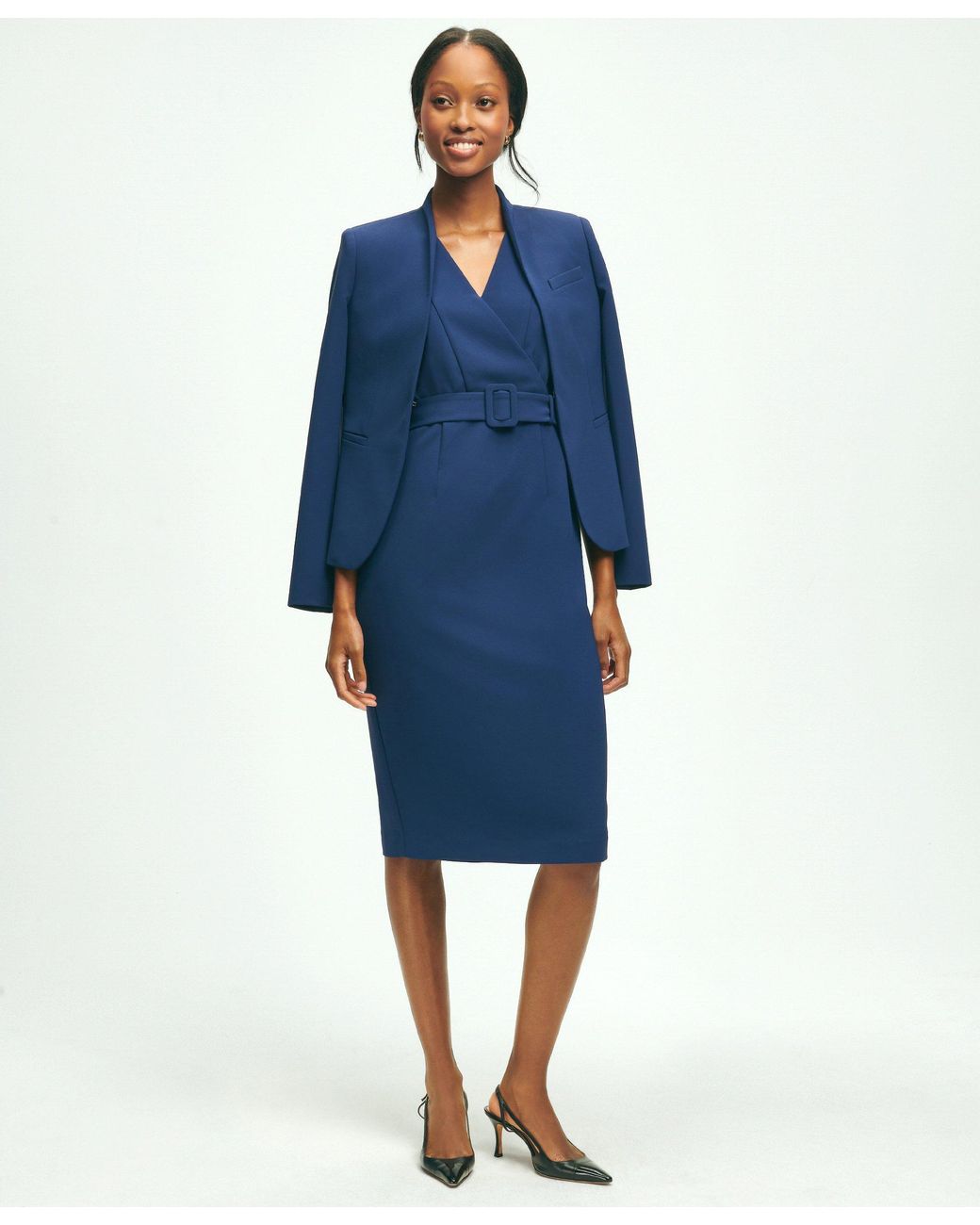 Brooks brothers blue dress best sale