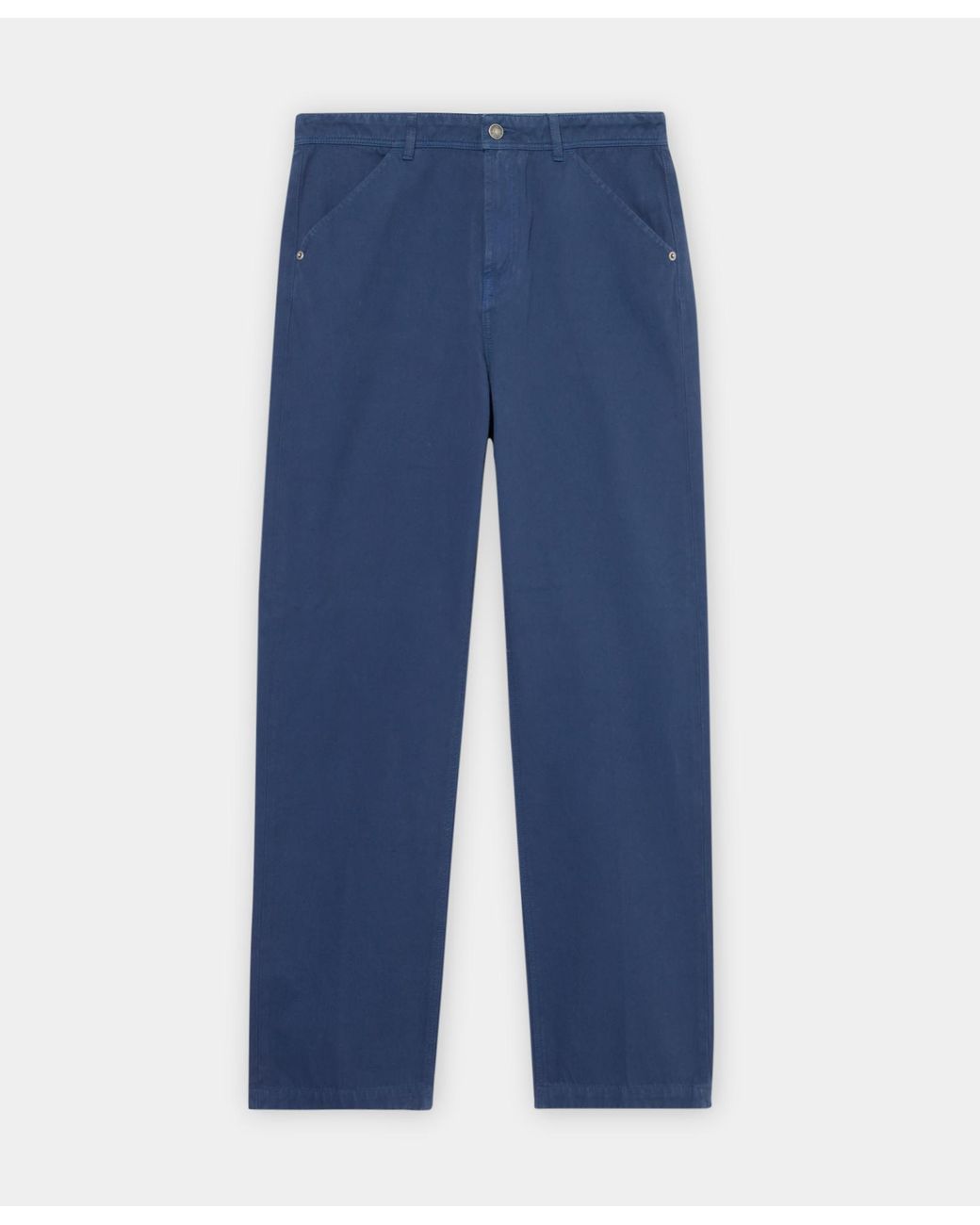 Brooks Brothers Blue Stretch Cotton Gabardine 5-Pocket Pant for men