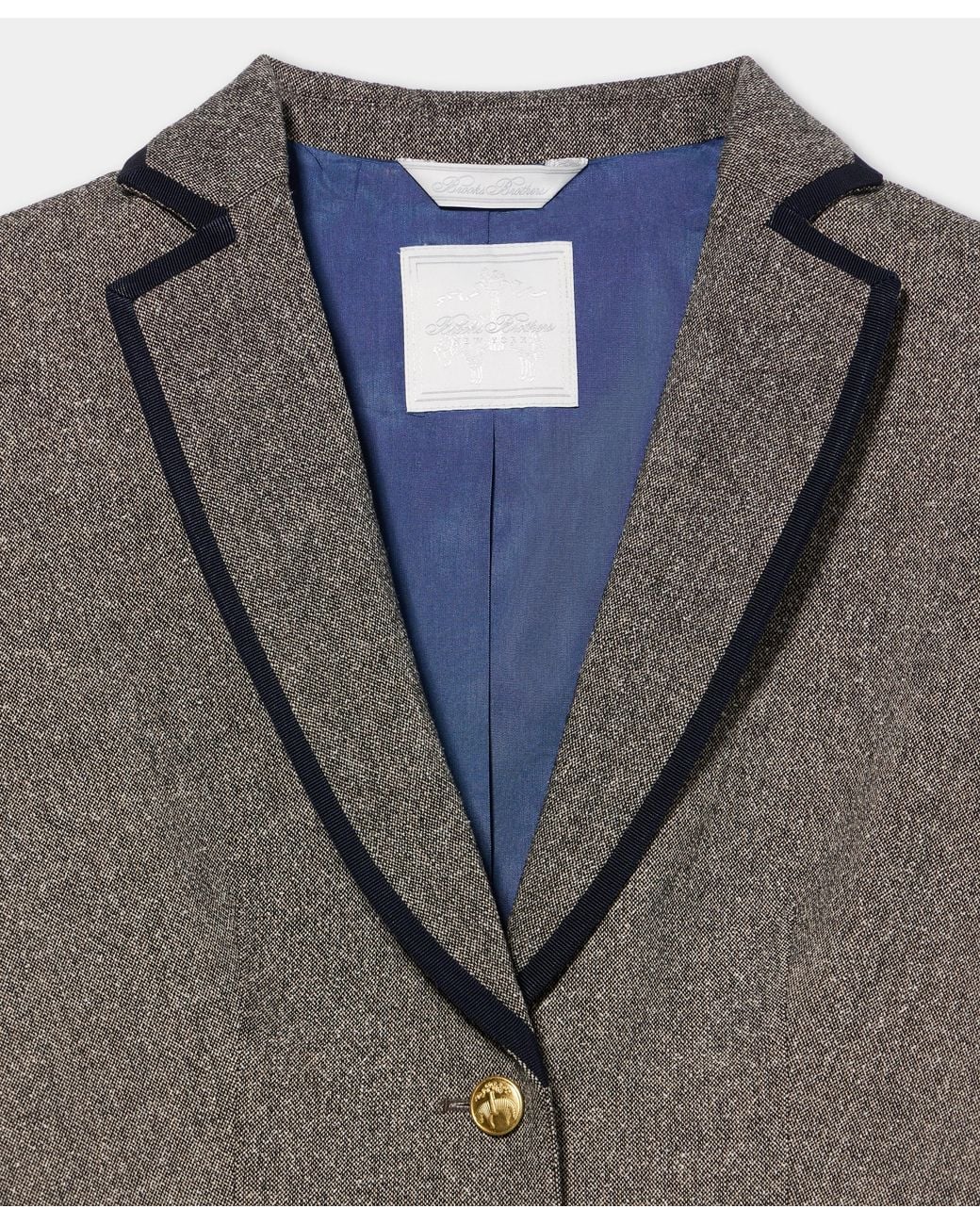 Brooks Brothers Gray Knickerbocker Blazer With Buttons