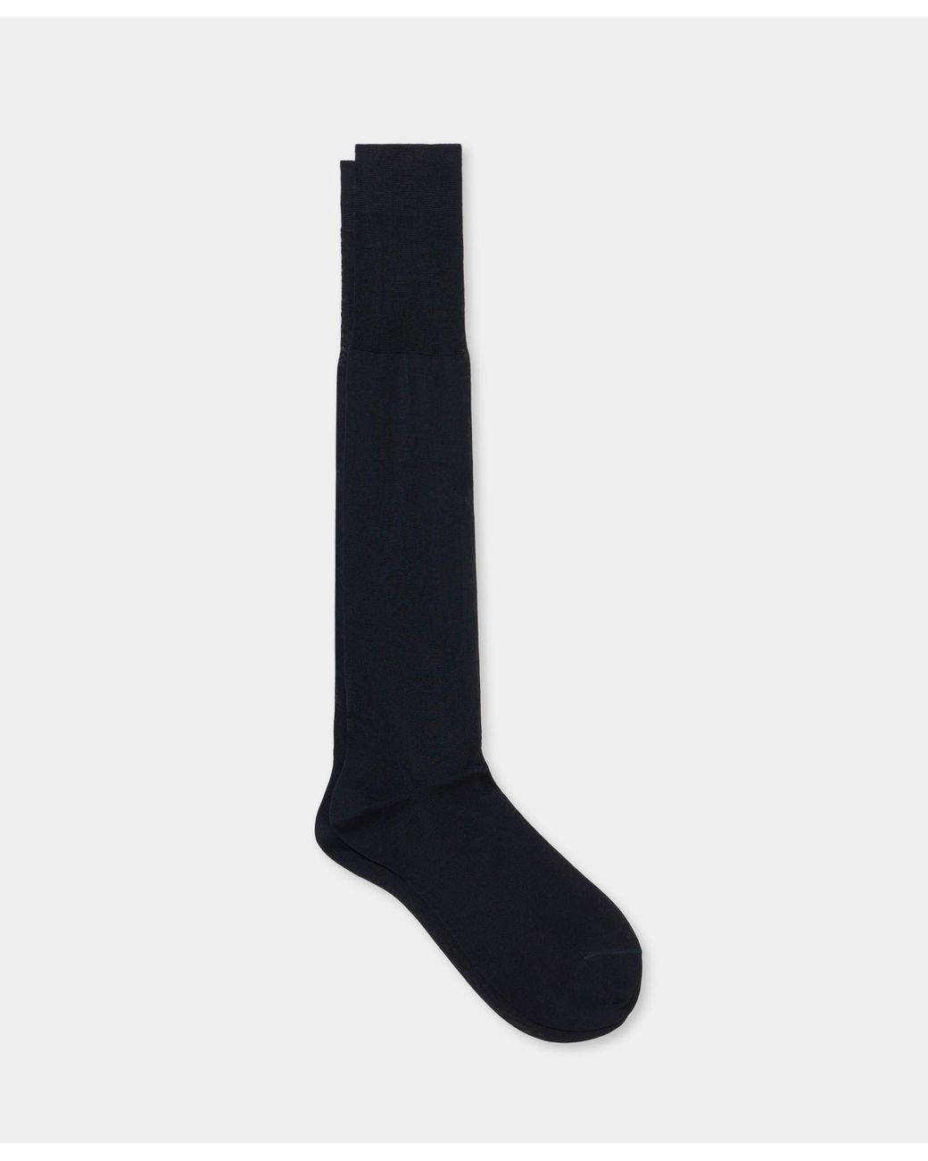 Brooks Brothers Blue Lisle Cotton Socks for men