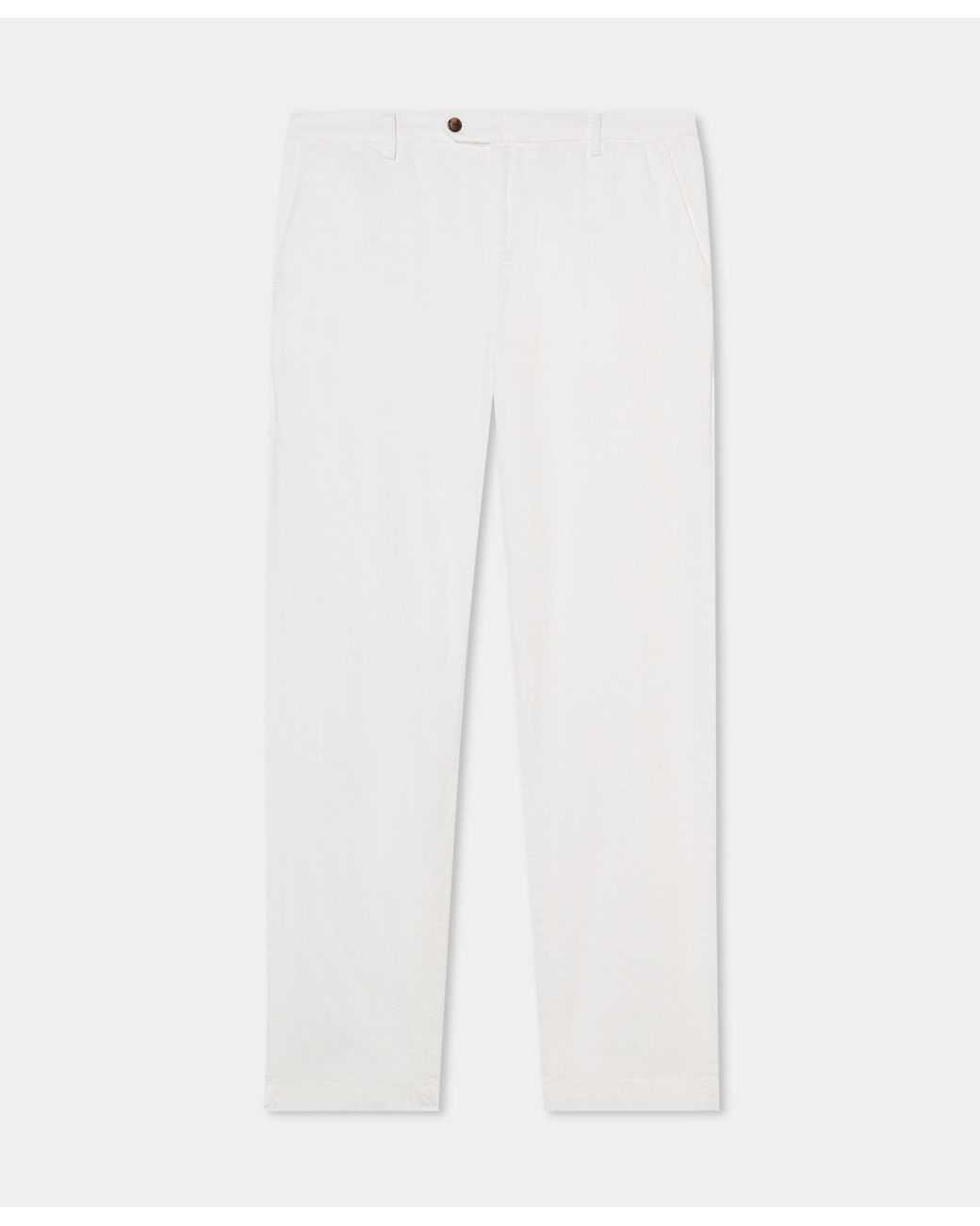 Brooks Brothers White Stretch Cotton Twill Chino for men