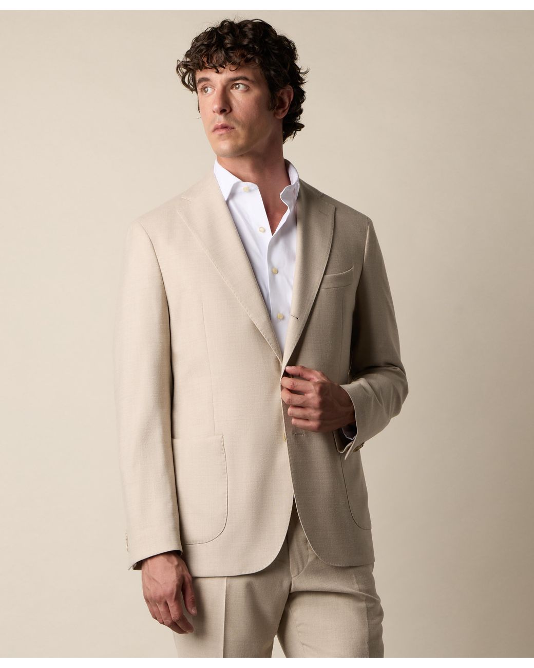 Brooks Brothers Natural Wool Travel Suit for men
