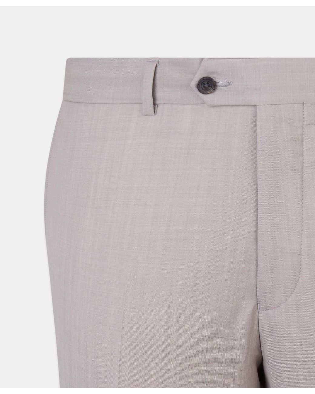 Brooks Brothers Gray Twill Virgin Wool Trousers for men