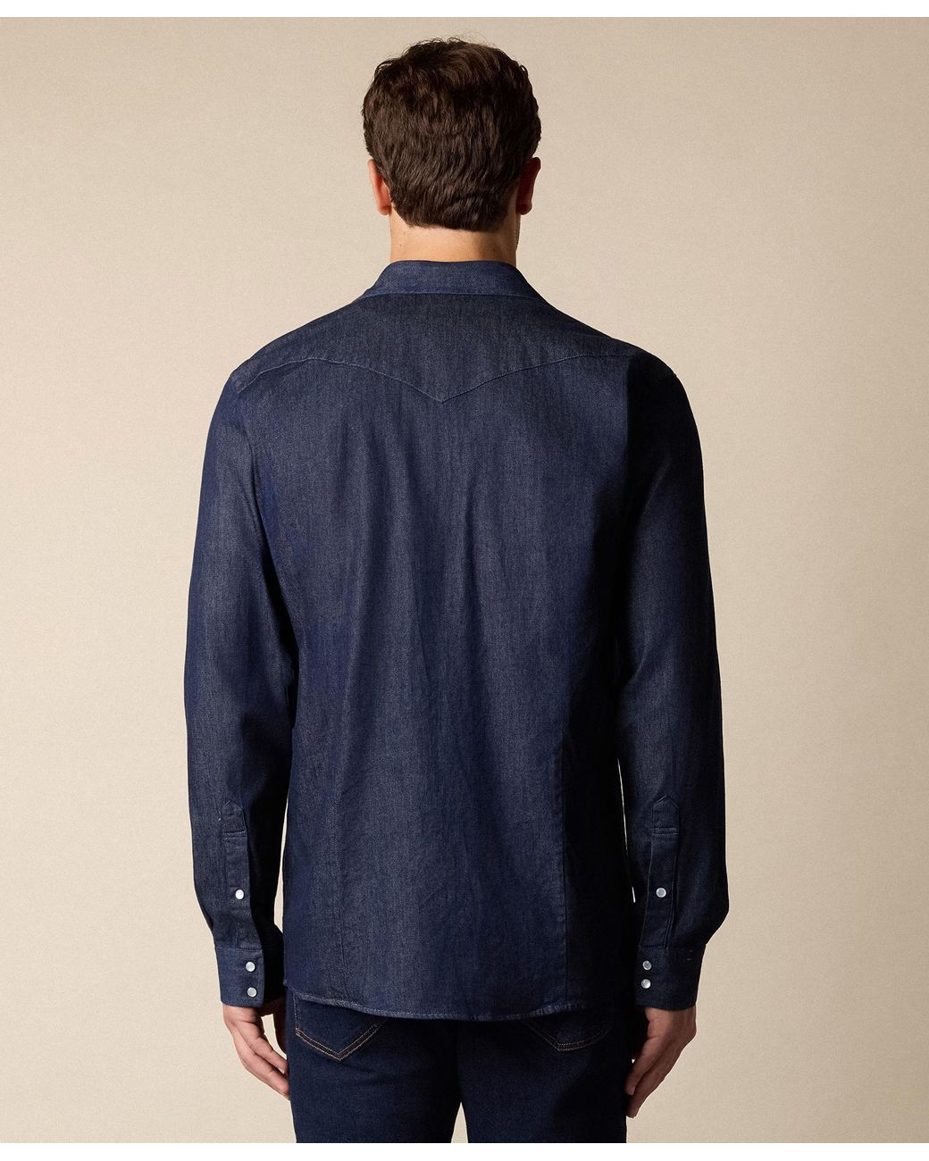 Brooks Brothers Blue Slim Fit Denim Western Shirt for men