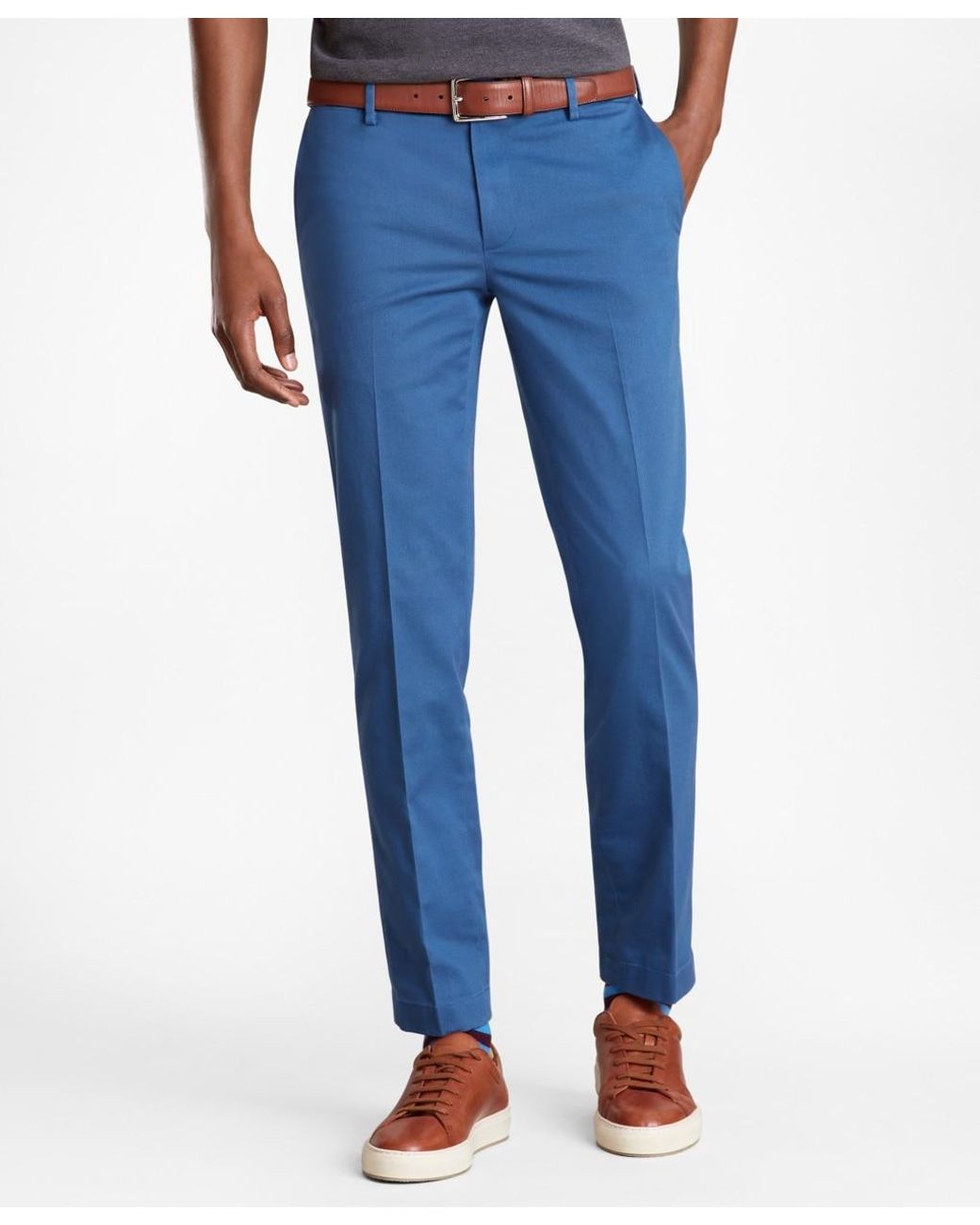 Brooks Brothers Cotton Soho Fit Stretch Advantage Chino Pants in Blue ...