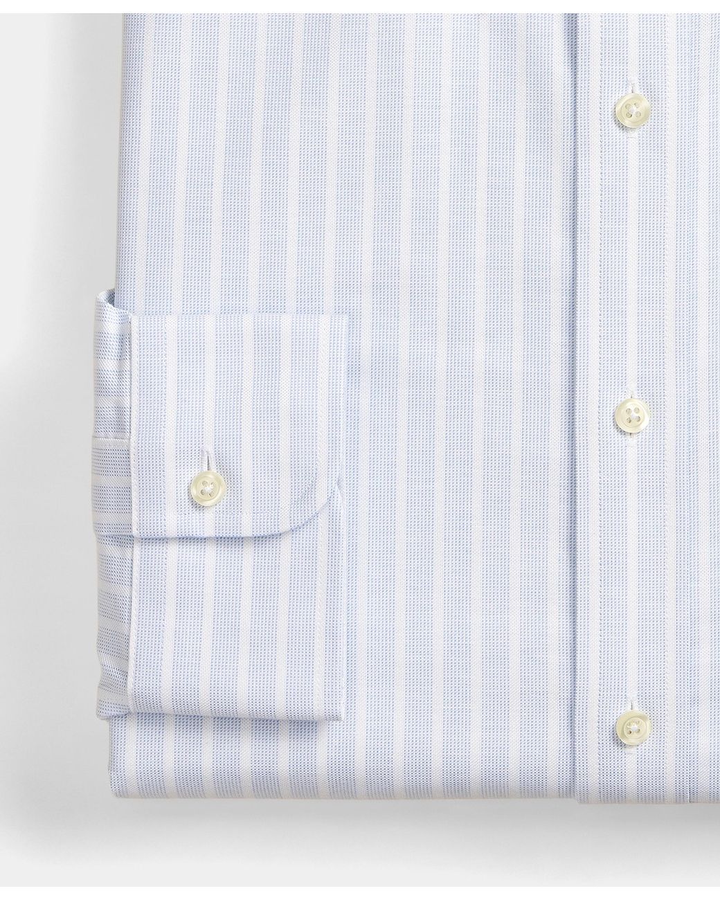 Brooks Brothers Blue Regular Fit Non-Iron Shirt With Button Down Collar for men