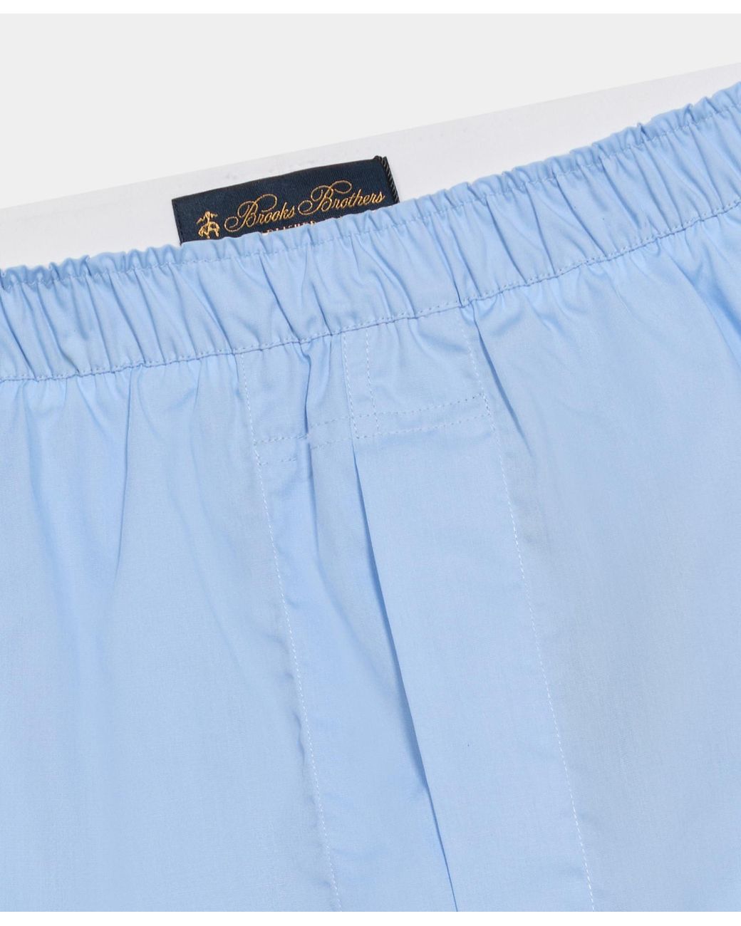 Brooks Brothers Blue Cotton Poplin Boxer for men