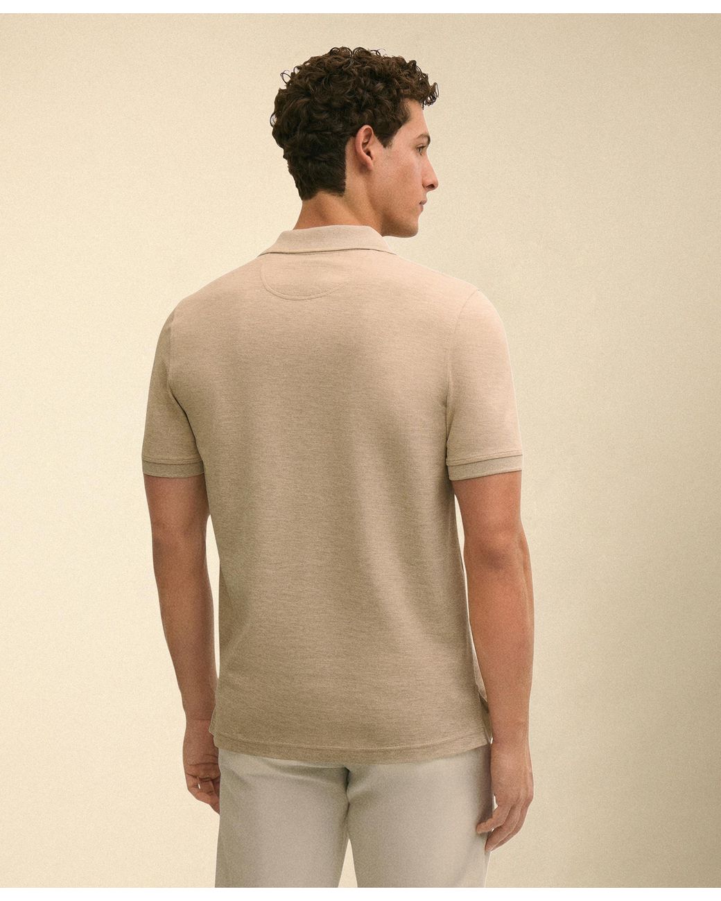Brooks Brothers Natural Golden Fleece Washed Supima Cotton Polo for men
