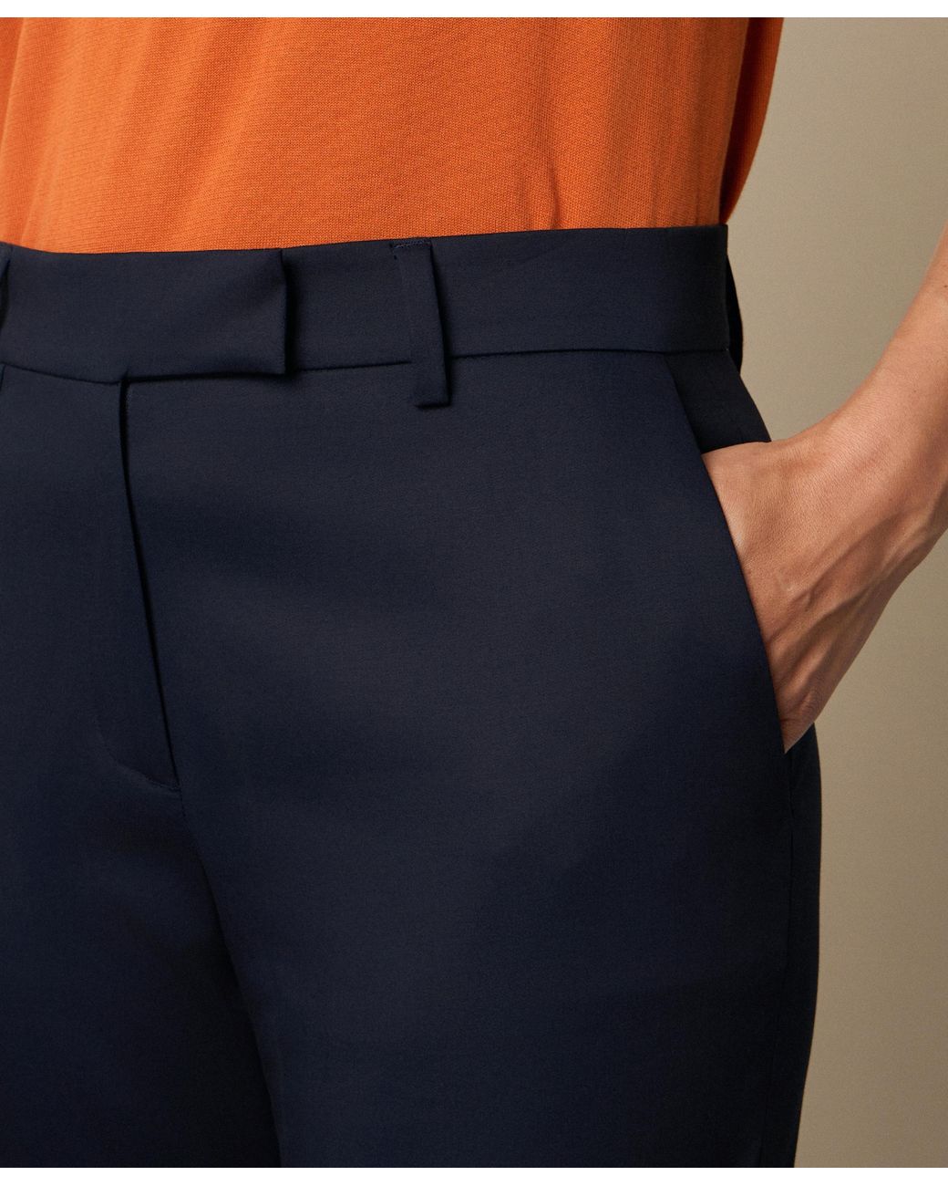 Brooks Brothers Blue Stretch Cotton Pants